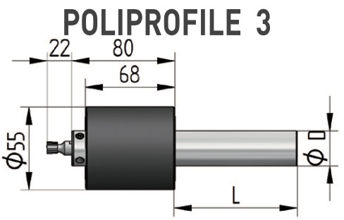 Nástroje Poliprofile rozměry - nerotační profily, šestihrany, čtyřhrany. Torx